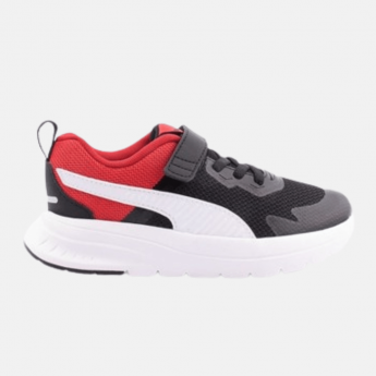 PUMA EVOLVE RUN MESH PRETO COM VERMELHO AC PS